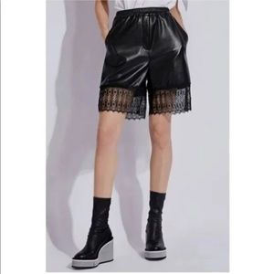 Self portrait leather shorts